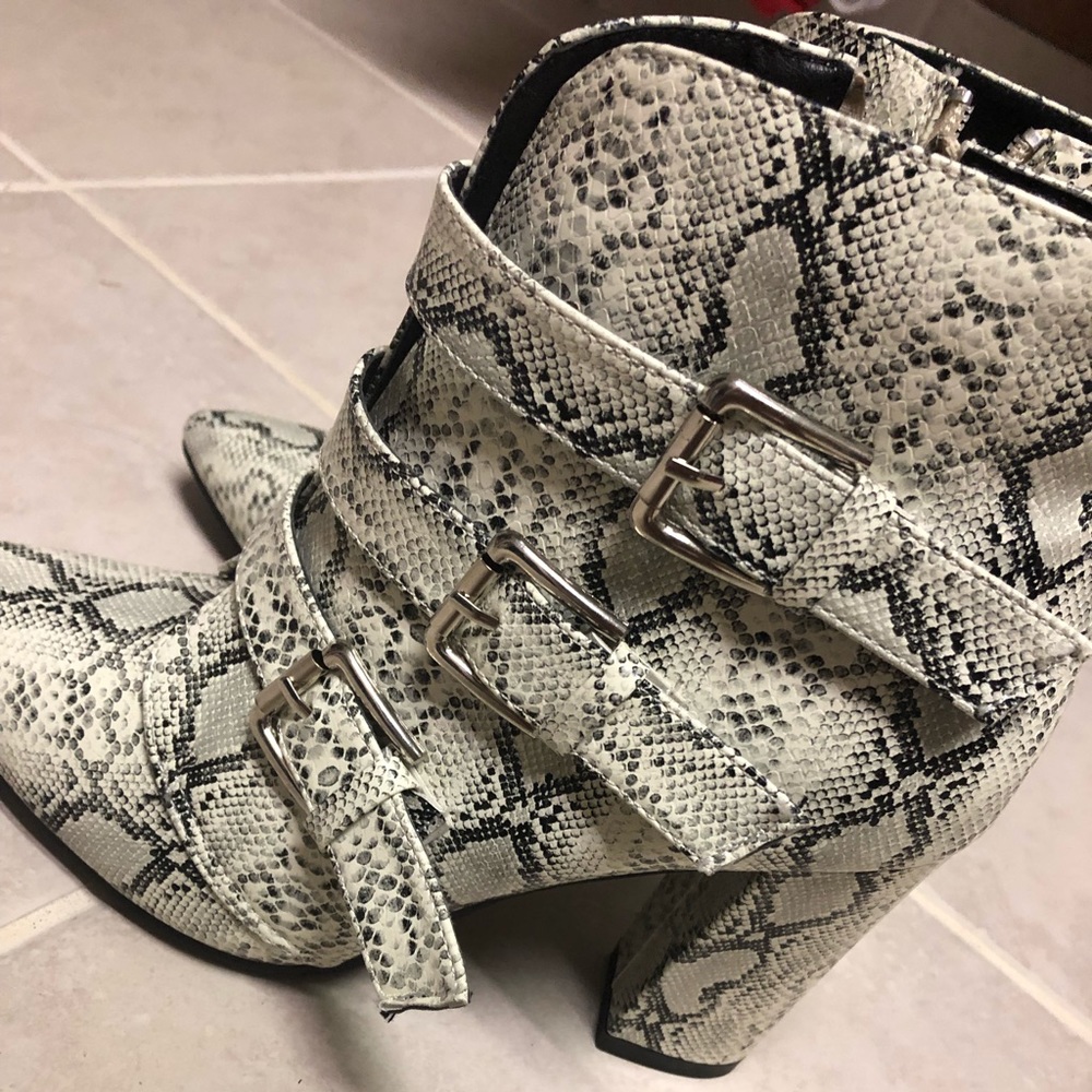 Snakeskin Bootie